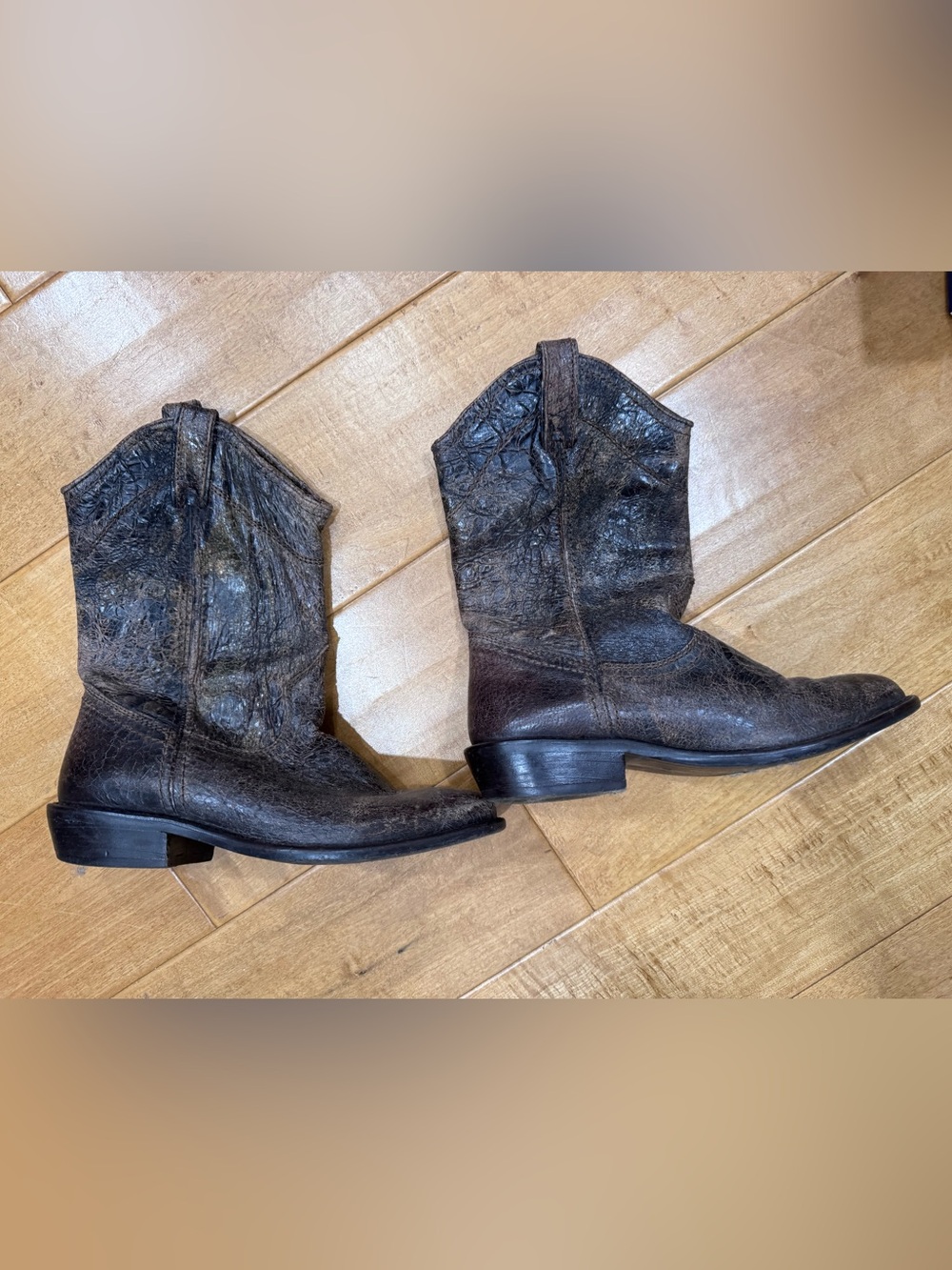 Steve Madden Women's Brown Textured Heeled Boots